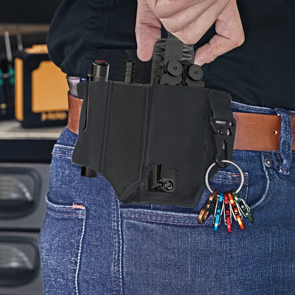 KIT WAVE<sup>®</sup> NEGRA CON LINTERNA, ACCESORIOS Y FUNDA EDC