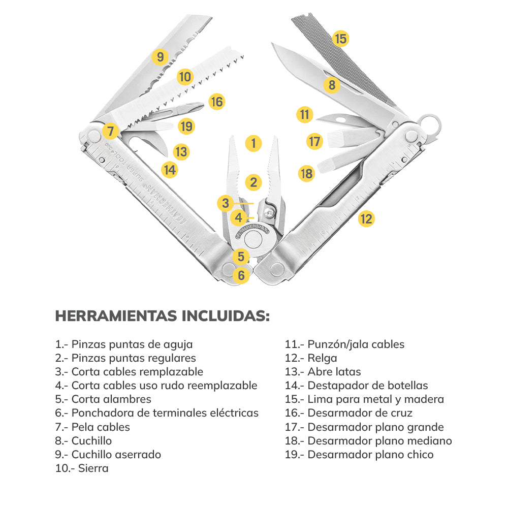 KIT SUPER TOOL 300<sup>®</sup> CON 5 PUNTAS, ADAPTADOR Y LINTERNA