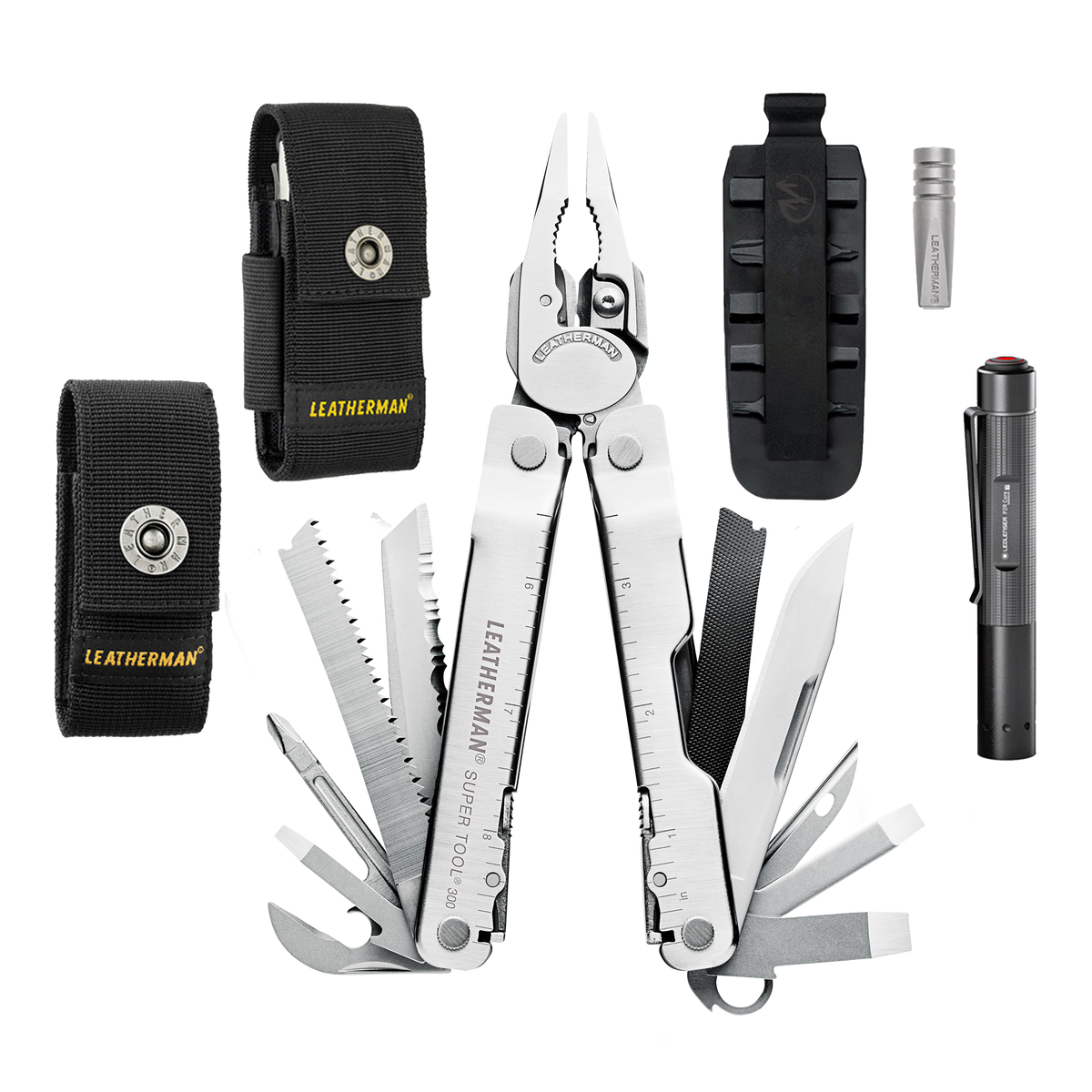 KIT SUPER TOOL 300<sup>®</sup> CON PUNTAS, EXTENSIÓN Y LINTERNA