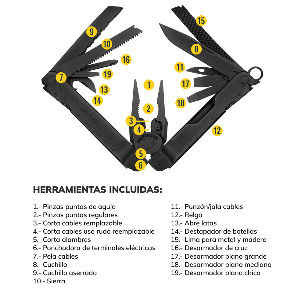 KIT SUPER TOOL 300<sup>®</sup> CON 5 PUNTAS, ADAPTADOR Y LINTERNA