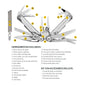 Kit de SURGE Plata Leatherman con Linterna P2R Core Ledlenser y Matraca Leatherman