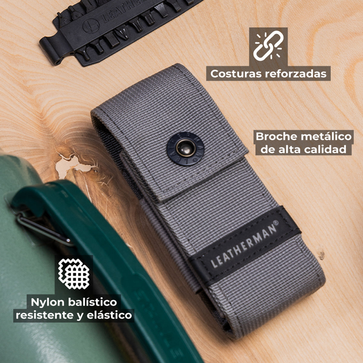 FUNDA DE NYLON CON BOLSILLOS