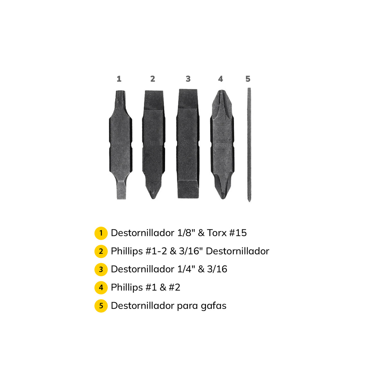 KIT DE 5 PUNTAS INTERCAMBIABLES