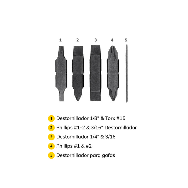 KIT DE 5 PUNTAS INTERCAMBIABLES