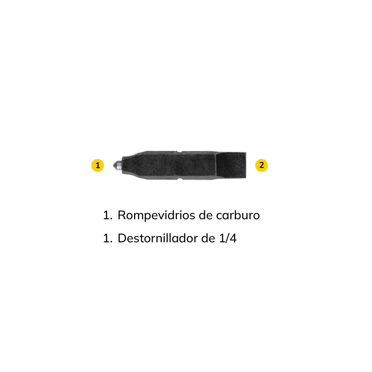 Punta de Carburo con Desarmador Plano