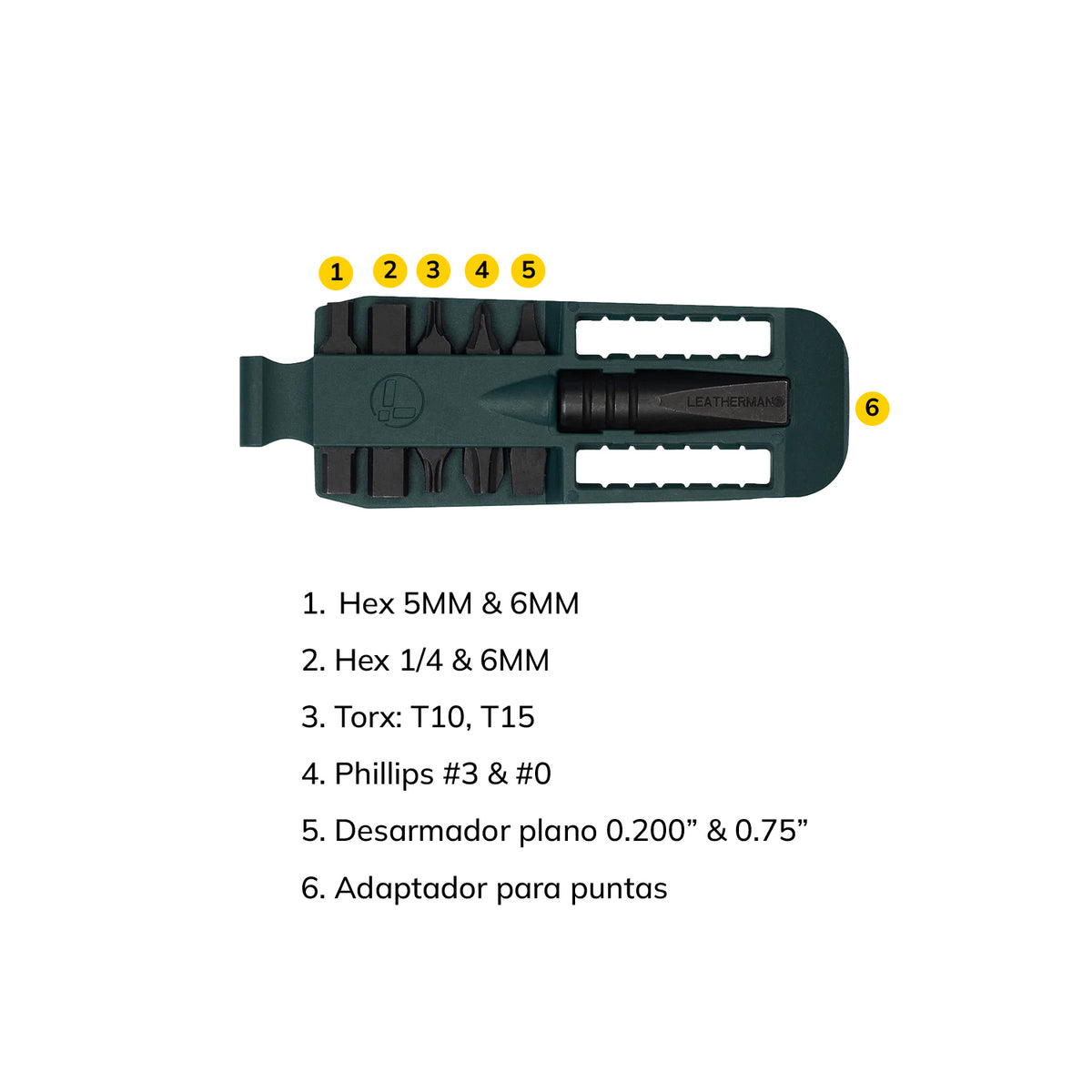 ADAPTADOR CON 5 PUNTAS INTERCAMBIABLES